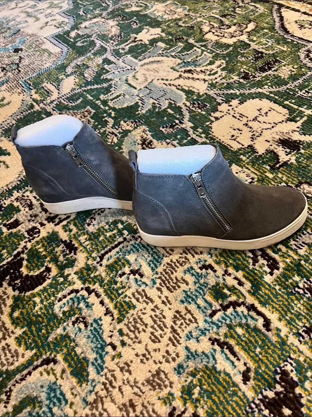 Steve Madden Gray Suede Slip-On Platform Sneakers